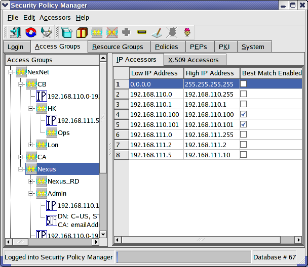 Access Groups - IP Accessors