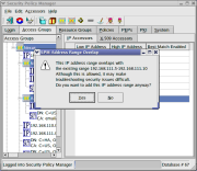 Overlapping IP Range Warning